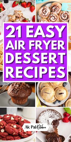 Explore a world of healthy desserts with our collection of easy air fryer dessert recipes. From crispy air fryer donuts to healthier air fryer fruit desserts, discover a variety of sweet air fryer recipes. Try our quick and mouthwatering air fryer chocolate treats for a guilt-free indulgence. Make air fryer baking a breeze with these delightful air fryer sweets. Elevate your dessert game with air fried cakes and pastries. Perfect for a sweet ending to any healthy meal! Air Fryer Sweets, Air Fryer Fruit, Air Fryer Baking