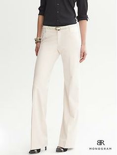 BR monogram wide led 0ct2013 Br Monogram, Get Dressed, Wide Leg Pants, Banana Republic, Investment, What To Wear, Khaki Pants, Wide Leg, Women's Fashion