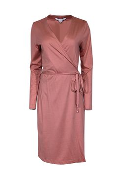 Current Boutique-Diane von Furstenberg - Sorbet Silk-Cotton Blend Wrap Dress Sz 8 Surplice Neckline, Size 8 Dress, First Lady, Comfortable Fashion, Von Furstenberg, Diane Von, Diane Von Furstenberg, Cashmere Sweaters, Her Style