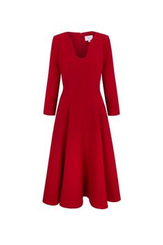 Arlena Midi Dress Ruby Cloqué | Luxury Occasion Dresses | Suzannah London Tea Evening, Daytime Fashion, Suzannah London, Gown Suit, Simple Wedding Dress, Boutique Couture, Black Tie Affair, Luxury Dresses, Dressed To The Nines