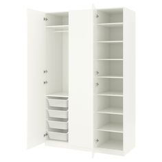 PAX / FORSAND wardrobe combination, white/white, 59x23 5/8x93 1/8 ". Keep it simple. Here's a basic solution to get you started, and space for more interiors if you want to upgrade. Particleboard. Ikea Pax Forsand, Ikea Bookshelf, Powder Coating Wheels, Pax Planner, Armoire Ikea, Armoire Pax, Pax System, Armoire D'angle, Door Dividers