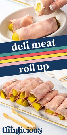 deli meat roll up recipe with lemons on the side