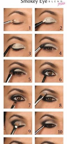 17 Smokey Eye Tutorials for Night-out - Pretty Designs Smokey Eyes Tutorial, Smokey Eye Makeup Look, Smokey Eye Easy, Make Up Foundation, Smokey Eye Tutorial, Smokey Eye Makeup Tutorial, Smink Inspiration, Eye Makeup Steps