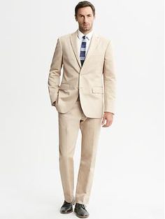 Banana Republic - Tailored chino two-button blazer | Banana Republic Classic Spring Suits With Patch Pockets, Classic Slim Fit Spring Blazer, Slim Fit Workwear Outerwear With Pockets, Slim Fit Outerwear With Pockets For Work, Classic Office Wear Sport Coat With Pockets, Fitted Suits With Patch Pockets For Business Casual, Fitted Suits With Patch Pockets For Work, Formal Cotton Outerwear With Flap Pockets, Classic Sport Coat With Pockets For Office Wear