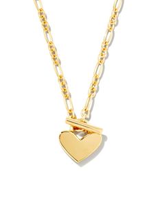 Heart Padlock Pendant Necklace in 18k Gold Vermeil | Kendra Scott Staple Necklace, Padlock Necklace, Heart Padlocks, Trending Engagement Rings, Kendra Scott Necklace, Engagement Rings Bridal Sets, Zodiac Jewelry, Demi Fine Jewelry, Initial Jewelry