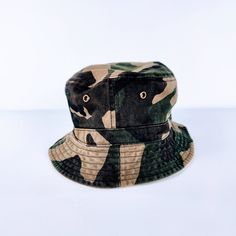 Steve Madden Camo Bucket Hat. One Size Fit All. Excellent Condition, Never Worn. Adjustable Cotton Bucket Hat One Size, Adjustable Camouflage Bucket Hat, Adjustable Camouflage Bucket Hat With Curved Brim, Summer Camouflage Bucket Hat, Casual Camouflage Bucket Hat For Summer, Adjustable Camouflage Cotton Hat, Adjustable Military Bucket Hat, Casual Camouflage Bucket Hat, Camo Bucket Hat