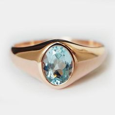 14k Yellow Gold Band (Also available in White and Rose Gold, Please select at checkout) Style: Signet Width: 3mm, Signet width: 10mm Metal: 14k Yellow Gold Finish: Polished Weight Approximately: 3.8 Grams Aquamarine Stone Size: 8X6mm Total Weight: 1 Carats Ring can be resized from 3-12, Metal can Aquamarine Wedding Band, Yellow Gold Mens Rings, Signet Ring Men, Gold Signet Ring, Etsy Wedding Rings, Aquamarine Jewelry, Aquamarine Ring, Statement Ring Silver, Gold Filled Ring