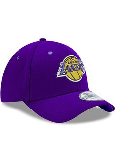 Pull on this Los Angeles Lakers Team Classic 39THIRTY Purple Flex Hat just in time for the game! This LA Lakers Lakers Flex Hat features a front embroidered team logo on a structured polyester cap with pre-curved visor and flexible 39THIRTY sizing. Front raised embroidered team logo, Secondary team logo embroidered on back, 100% woven polyester, Flexible-fit 39THIRTY sizing, New Era flag embroidered on the left side, Pre-curved bill, Structured crown, Polyester, Washable, Imported Classic Snapback Hat With Embroidered Logo For Sports, Team-colored Fitted Hat With Team Logo For Sports Events, Classic Sports Hat With Embroidered Logo, Team Logo Baseball Cap For Sports Events, Baseball Cap With Team Logo For Sports Events, Classic Sports Snapback Hat With Embroidered Logo, Throwback Sports Hat With Embroidered Logo, Sports Curved Brim Fitted Hat With Embroidered Logo, Sports Fan Hats With Embroidered Logo For Sports Events