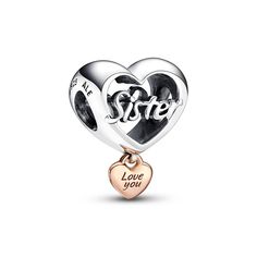 PRICES MAY VARY. Sterling Silver Bracelet Charm: Love is two-toned in this charm that celebrates family and the joy they bring Compatible with Pandora Moments: Pandora Moments is a way to say something about who you are through every charm and bracelet you choose and how you choose to wear it Sterling Silver Jewelry: Silver is known for its soft, white surface and is Pandora's signature metal, with the majority of our jewelry created from it Pandora Rose: If you're looking for luminosity and a w Love Your Sister, Charmed Sisters, Pandora Rose, Charms Pandora, Sisters By Heart, Bracelet Pandora, Pandora Bracelet Charms, Sister Love, Pandora Bracelets