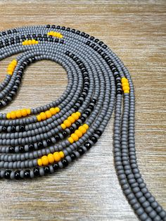 Adjustable 108 Beads For Blessing, After Dark, Beaded Necklace, Beaded Bracelets, Yellow, Black