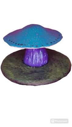 🍄This is a  2 1/4 inch tall, 4 inch wide, mushroom stand intended for studs earrings. 🍄Made from polymer clay, I added lots of holes to display as many stud earrings as possible. The grass underneath can hold the backings. Purple and teal blue colors give a fantasy feel with a surprise of silver under the cap. 🍄❗This display does not come with earrings❗ 🍄This item is ready to ship! I usually send orders on Mondays and Fridays. If you have any questions please let me know! Preppy Images, Stud Earrings Holder, Fantasy Mushroom, Earrings Holder, Teal Blue Color, Purple And Teal, Background Ideas, Studs Earrings, Jewelry Earrings Studs