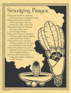 an old advertisement for smudging prayer