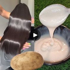 Hair Tips Video, Silky Hair, Hair Tips, Smooth Hair, Keratin, Hair Hacks, Straight Hairstyles, Potato, Facial