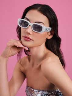 Happy Daze ☁️|| It's a party on Cloud Nine, and you're invited. Ditch the standard bride accessories and wear our marble bride sunnies at your bach. Your Instagram pics will thank you. White marble rectangle frames Grey lens w. silver embossed "Bride" logo Measures 6" wide Bridal Sunglasses, Bride Sunglasses, Bridesmaid Favors, Engagement Decorations, You're Invited, Cloud Nine, Bride Accessories, Instagram Pics, Shower Accessories