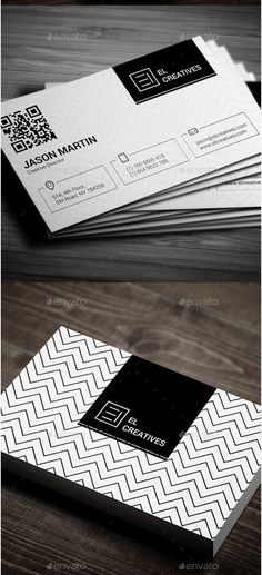 business card mock up with black and white stripes