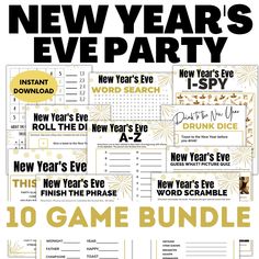 new year's eve party game bundle