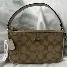 Nolita 19 With Color Blocks In Women's Signature Canvas Coach Nolita 19 With Linear Quilting, Coach Nolita 19, Coach Nolita, Nolita 19, Gold Sand, Girly Bags, Signature Canvas, Mini Bags, Coach Bags