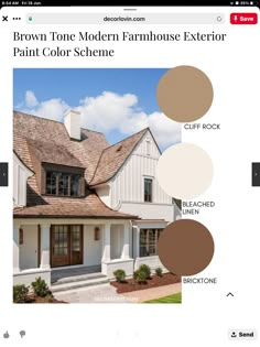 the color scheme for this house is brown and white