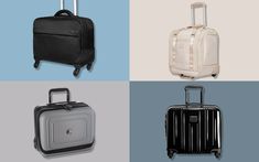 four different types of suitcases with wheels