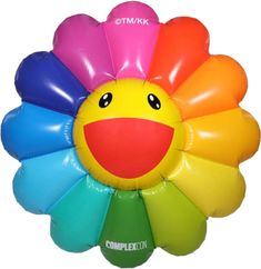 an inflatable toy with a smiley face on it