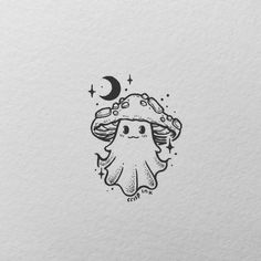 Ideas tattoo for woman Ghost And Mushroom Tattoo, Halloween Bff Tattoos, Best Friend Tattoos Small Mushroom, Small First Time Tattoo Ideas, Mushroom Aesthetic Tattoo, Sun And Mushroom Tattoo, Friendship Ghost Tattoo, Patchwork Sleeve Ideas Tattoo, Sister Tattoos Witchy