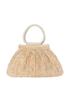 Surat Clutch Beige Straw Bag With Intrecciato Weave And Top Handle, Beige Straw Bag With Woven Leather Top Handle, Natural Straw Bag With Intrecciato Weave And Top Handle, Chic Woven Leather Straw Bag With Top Handle, Woven Leather Straw Bag With Top Handle, Summer Evening Straw Bag With Bamboo Handle, Top Handle Straw Bag With Woven Leather, Beige Crochet Bag With Woven Leather Top Handle, Beige Crochet Top Handle Bag With Woven Leather