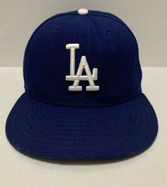 LA Dodgers New Era 59FIFTY Sz 7 Blue MLB Authentic On Field Fitted Hat Cap.. Classic Blue Baseball Cap With Flat Brim, Classic Blue Baseball Cap For Sports, Classic Blue Sports Hat, Classic Blue Snapback Fitted Hat, Classic Blue Snapback Hat, Vintage Blue Adjustable Baseball Cap, Vintage Adjustable Blue Baseball Cap, Classic Blue Adjustable Snapback Hat, Classic Blue Flat Brim Baseball Cap