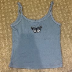 One Size Fits All Could Be For Kids Or Women Perfect Condition Never Worn Pink Ladies Outfit, Brandy Melville Shirts, Butterfly Tank Top, Brandy Melville Tank Top, Brandy Melville Tank, Year 8, Samsung Wallpaper, Tokio Hotel, Women Clothes