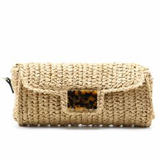 The Siti Straw Baguette Clutch Bag is the perfect accessory for the on-the-go fashionista! Made from straw, finished with turquoise hasp designed for a statement look, grab this bag and get ready to turn heads! It's stylish without being too serious - what's not to love?! SIZE: W28 cm x H15 cm (W11" x H6") Gender: WOMENItem Type: Handbags & Shoulder BagsShape: Barrel-shapedNumber of Handles/Straps: SingleMain Material: StrawLining Material: PolyesterInterior: No PocketClosure Type: Hasp Crochet Messenger Bag, Vacation Bag, Woven Handbags, Bohemian Summer, Straw Bags, Crochet Bags, Bag Handmade, Womens Crossbody Bag, Brand Designer