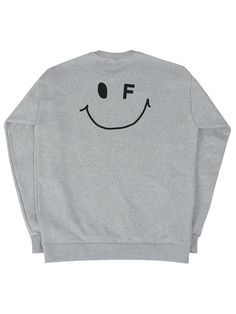 Editor's NotesGRAVER's smile back printing sweatshirt features a unique and casual silhouette and great to style with any items.- Relaxed fit- Dropped shoulder- Fleece-lined- Graphic print at back- Label on the hem- Ribbed neckline, cuffs, and hem*Clip accessory is not included in the product due to manufacturing issues. Please check this issue before ordering. It is not subject to return or refund.Measurements(in.)- Size: S / M / L / XL- Length: 28 / 29.1 / 29.9 / 31.1 in.- Shoulder: 19.3 / 20. Ribbed Neckline, Grey Sweatshirt, Printed Sweatshirts, Graphic Prints, Relaxed Fit, Sweatshirts, Grey