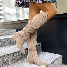 Top Rated Women's Low Heel Side Zipper Knee High Riding Boots Winter Snow Boot Shoes, winter shoes Wallpaper Nike, Womens Knee Boots, 2022 Outfits, Knee High Boots Winter, Womens High Boots, Cauliflower Casserole, Popular Boots, Point Shoes, Nike Leggings