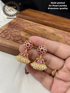 One luts Muthyala Buttalu Earrings, Pearl Jumkha Earrings, Gold Buttalu Earrings Latest, Buttalu Designs, Jadau Jwellery, Temple Jewellery Earrings, Jhumka Designs, Gold Bangles For Women