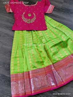 This Lehenga suits 6 yr - 7 yr. Kindly Please Message me If needed measurements before purchase. Traditional Festive Dresses With Set-in Sleeves, Festive Pink Set With Set-in Sleeves, Elegant Green Long Skirt Sets, Designer Sets With Set-in Sleeves And Traditional Drape, Fitted Silk Sharara Long Skirt, Silk Fitted Long Sharara, Fitted Silk Choli With Long Skirt, Fitted Silk Set With Short Sleeves, Fitted Sets With Long Skirt For Festivals