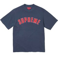 Brand New Size Xl Color Navy With Red Logo Classic Blue Shirt With Graphic Print, Classic Blue Top For Everyday Wear, Classic Blue College Tops, Casual Logo Tops For College, Casual College Tops With Logo, Red Logo Tops For Streetwear, Classic Red Top For Streetwear, Classic Red Tops For Streetwear, Classic Blue Tops With Letter Print