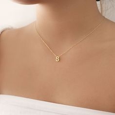 Everyday Layering Initial Necklace - This listing is for our Initial Necklace only. Dainty and great for everyday and layering- Base Material: High Quality Stainless Steel - Measurements: 16 + 2in- Finish: 18K Gold - Nickel Free and Tarnish Free- All our jewelry is packaged in gift ready boxes. If you would like multiple items from your order packaged separately please let us know! © 2024 Generation of Daughters Gold S Necklace, Initial Pendant Necklace With Delicate Chain For Layering, Dainty Everyday Initial Necklace, Tarnish Resistant, Gold Initial Necklace For Gift, Fine Jewelry, S Necklace Initial, Dainty Tarnish-resistant Initial Necklace For Personalized Gift, Elegant 14k Gold-filled Initial Necklace, Initial Gold Necklace, Pendent Gold