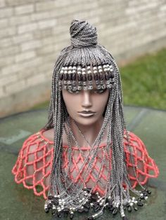 Braided Wig. Pre-order. Beaded Wig.made On A Lace Frontal. | eBay Wigs For Kids, Beads Hair, Braided Wigs, Braided Wig, Hair Summer, Black Hairstyles, Head Hair, Artistic Hair, Summer 24