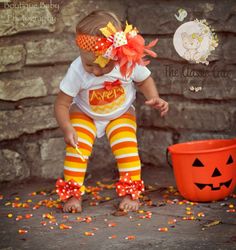 Candy Corn Outfit for Baby Girls - Etsy