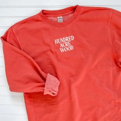 Hundred Acre Wood Embroidered Sweatshirt – Wishes & Co. Split Stitch, Hundred Acre Woods, Take It Off, Embroidered Sweatshirt, Amber Color, 30 And Single, Embroidered Sweatshirts, The Magic, Color Variations