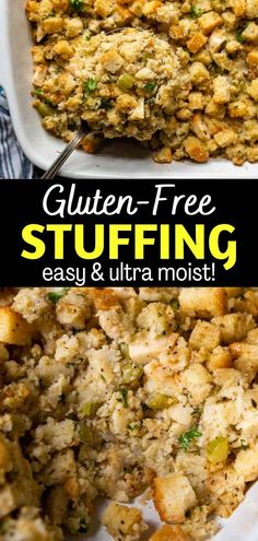 Stuffing Gravy, Gluten Free Dairy Free Recipes Dinner, Gluten Free Stuffing Recipes, Gluten Free Dressing, Gluten Free Holiday Recipes, Gluten Free Thanksgiving Recipes, Gluten Free Turkey, Herb Dressing, Gluten Free Stuffing