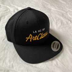 Brand New Never Worn. Black Artistic Hat With Short Brim, Artistic Black Hat With Short Brim, Adjustable Black Artistic Hat, Black Adjustable Artistic Hat, Artistic Adjustable Black Hat, Artistic Black Adjustable Hat, Artistic Black Cap, Artistic Black Flat Brim Hat, Male Art