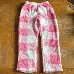 Super Fluffy And Comfortable Pajama Pants! Never Worn!! Fun Pajama Pants, Soft Sleep Bottoms, Pink Relaxed Fit Cozy Pants, Cozy Relaxed Fit Pink Pants, Relaxed Fit Cozy Pink Pants, Comfortable Pink Long Pants Sleepwear, Casual Pink Pants For Relaxation, Comfortable Pink Sleepwear With Elastic Waistband, Comfortable Pink Loungewear Pants