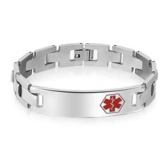 Personalized custom engraved If you have been searching for a simple, no frills medical ID bracelet for men that is still sleek and beautiful, look no further that our newest stainless steel mens bracelet Addisons Disease, Stainless Steel Bracelet Men, Men Bracelets, Medical Id Bracelets, Medical Jewelry, Wrist Tattoos For Women, Jewelry Mens, Medical Alert, Engraved Bracelet