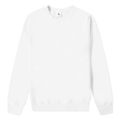 Nike NRG Solo Swoosh Fleece Crewneck Sweatshirt 'White' CV0554-030 White Fleece Long Sleeve Top, White Long Sleeve Fleece Top, Nike White Sweater For Fall, Nike White Relaxed Fit Sweatshirt, White Nike Sweatshirt Relaxed Fit, Nike Crew Sweatshirt For Winter, Nike Crew Sweater For Streetwear, Nike White Fall Sweats, Nike Crew Sweatshirt With Ribbed Cuffs