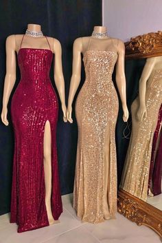 Classy Prom, Luxurious Dresses, Spaghetti Strap Prom Dress, Sequin Prom Dresses, Prom Outfits, Dress Spaghetti, Mermaid Prom Dresses, Long Prom Dress, Express Dresses