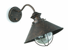 an old - fashioned wall light is shown against a white background