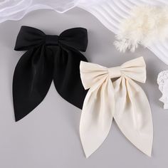 PRICES MAY VARY. Soft Hair Bows for Women and Girls Toddlers: Made from a soft knitted fabric, it is lightweight and very comfortable to wear. The bow size is approximately 4.72"(12CM) across, and the duckbill clip is 3.15"(8CM) in length, This size is perfect for all ages. Unique and Beautiful: Delicateness is the only way to describe these naturally-inspired silk hair ribbon headdresses. Very elegant design that matches any of your sweet girls' outfits. Not only be for hair barrettes but also School Outfits Cute, Hair Bows For Women, Wedding Party Hair, Hair Styling Accessories, Party Hair Accessories, Kawaii Hairstyles, Mom Hairstyles, Silk Bow