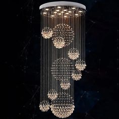 "Discover exquisite modern LED chandeliers and crystal staircase pendant lights perfect for large villas and hotels. Elevate your space with our new, sophisticated lighting options. Explore now!" Cristal Decoration, Stair Lighting