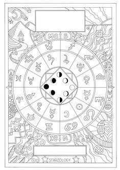 the astro wheel with numbers and symbols on it, as well as an image of zodiac signs