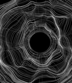 an abstract black and white background with wavy lines