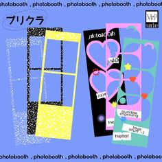 an advertisement for a photobooting event with the words, i love you and two hearts